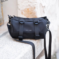 Mark Ryden MotoBarrel – Cylinder Crossbody Bag with Strap for Fashion-Forward Individuals