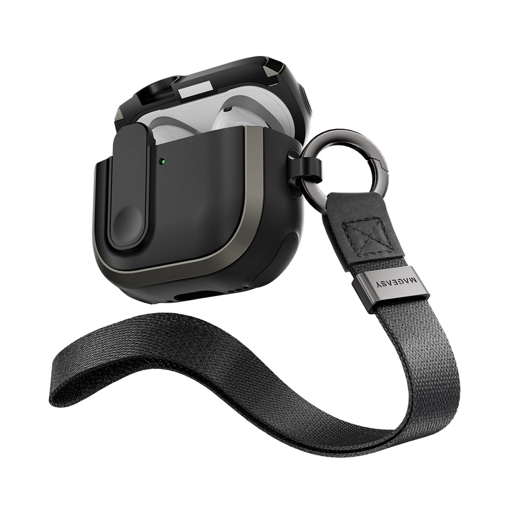 Mageasy Odyssey with Wrist Strap Magnetic Closure AirPods 4 Protective Case