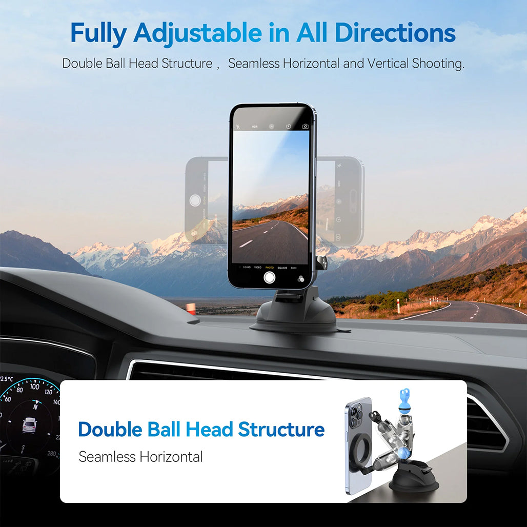TELESIN Magnetic Suction Car Phone Mount – P3-SUS-02