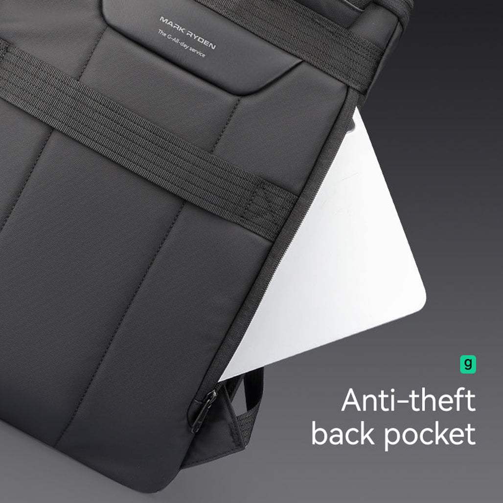 Mark Ryden AeroShield 15.6” Waterproof Backpack with USB Charging Port Laptop and Tablet - MR6886