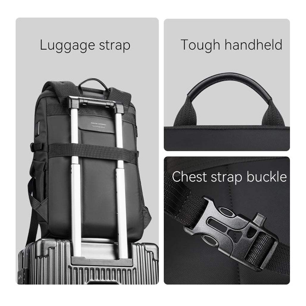 Mark Ryden AeroShield 15.6” Waterproof Backpack with USB Charging Port Laptop and Tablet - MR6886