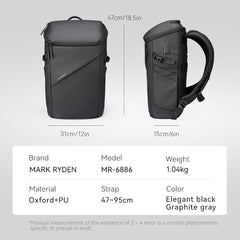 Mark Ryden AeroShield 15.6” Waterproof Backpack with USB Charging Port Laptop and Tablet - MR6886