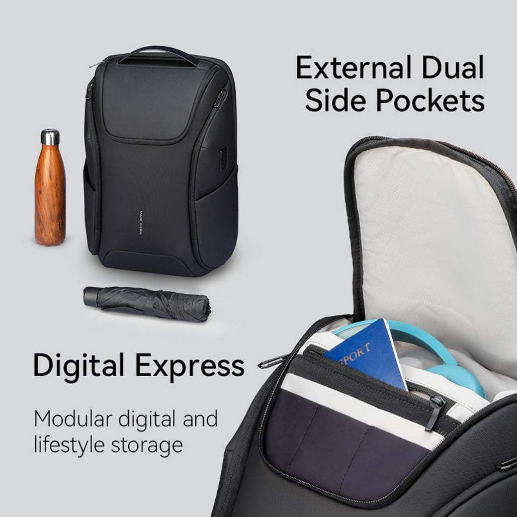 Mark Ryden Waterproof Backpack with USB Charging Port Fits 15.6” Laptop and Tablet - MR9730