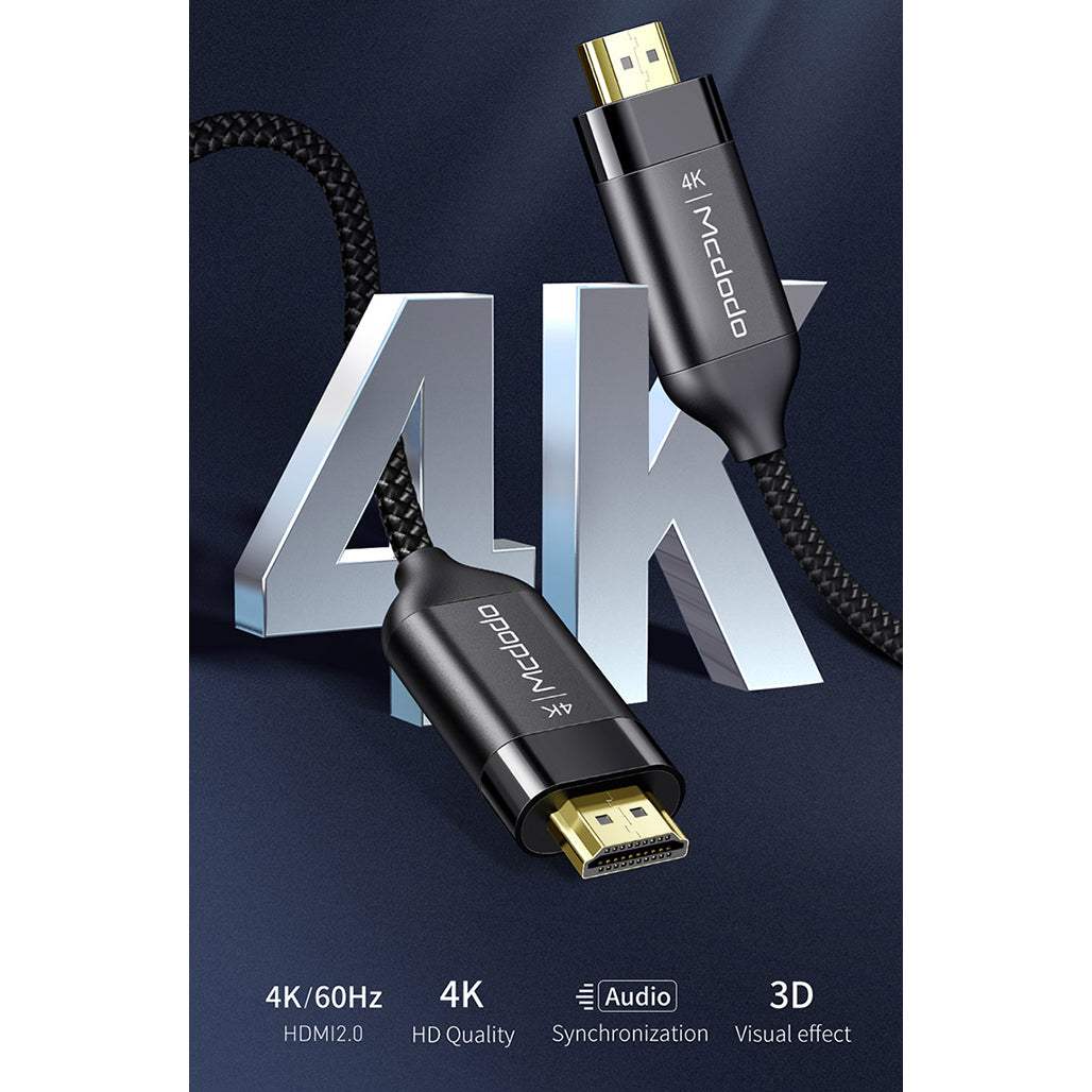 Mcdodo CA-7180 HDMI 2.0 Cable 2m – 4K@60Hz, HDR, Braided Nylon
