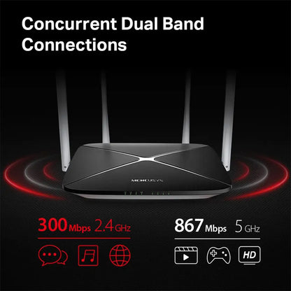 Mercusys AC12 AC1200 Dual-Band Router – Fast Wi‑Fi & Gigabit
