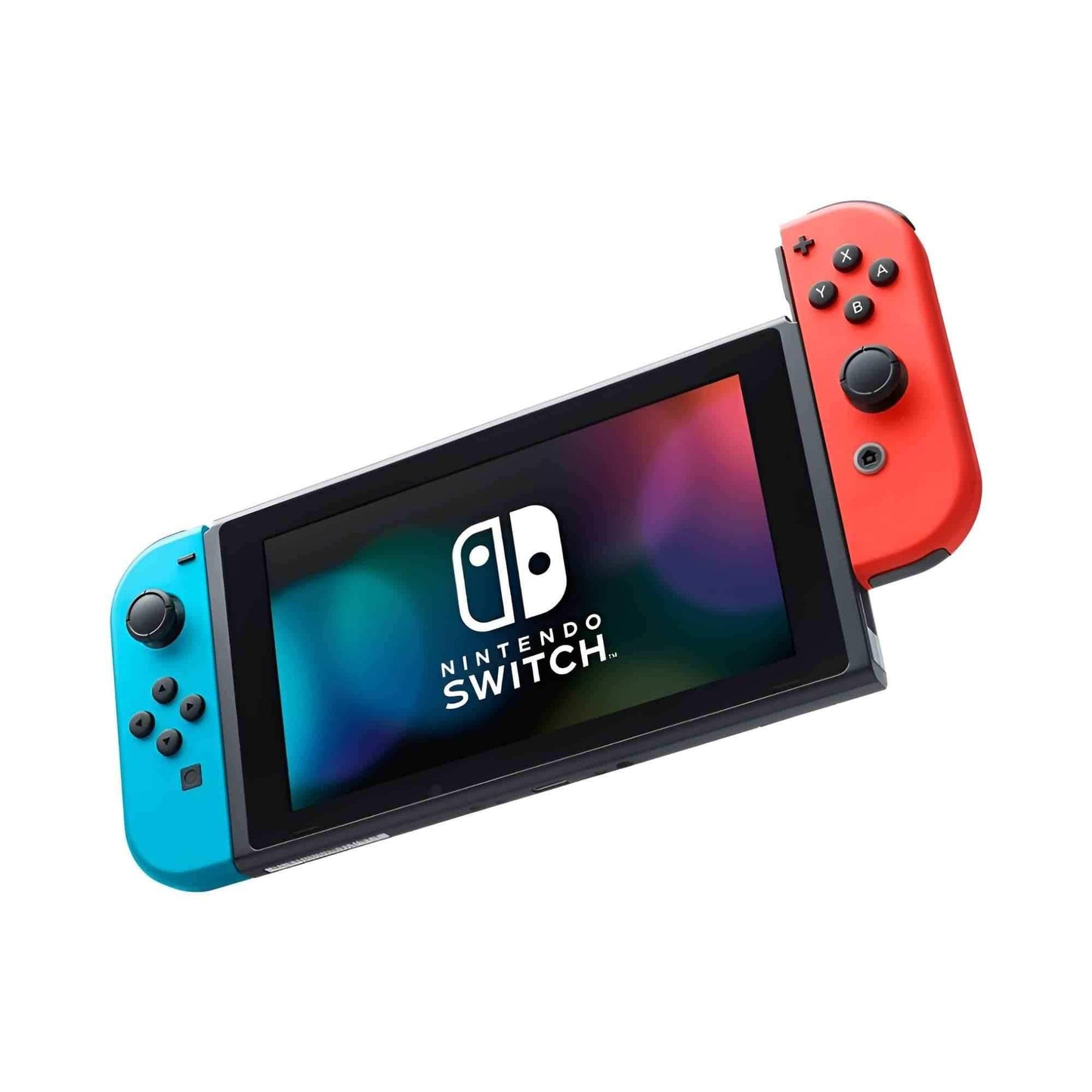 Nintendo Switch with Neon Blue and Neon Red Joy‑Con - Pixel Zones