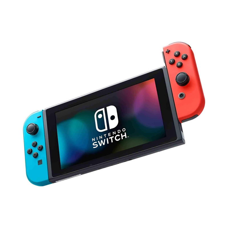 Nintendo Switch with Neon Blue and Neon Red Joy‑Con - Pixel Zones