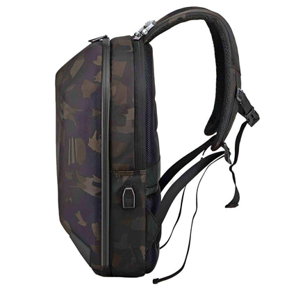 OZUKO 9205 15.6" Hard Shell Laptop Backpack With Speaker - Pixel Zones