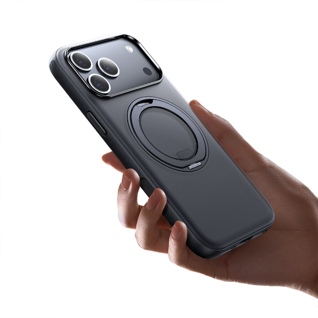 Mcdodo iPhone 17 Series Case with Magnetic 360° Ring Stand and Capture Button