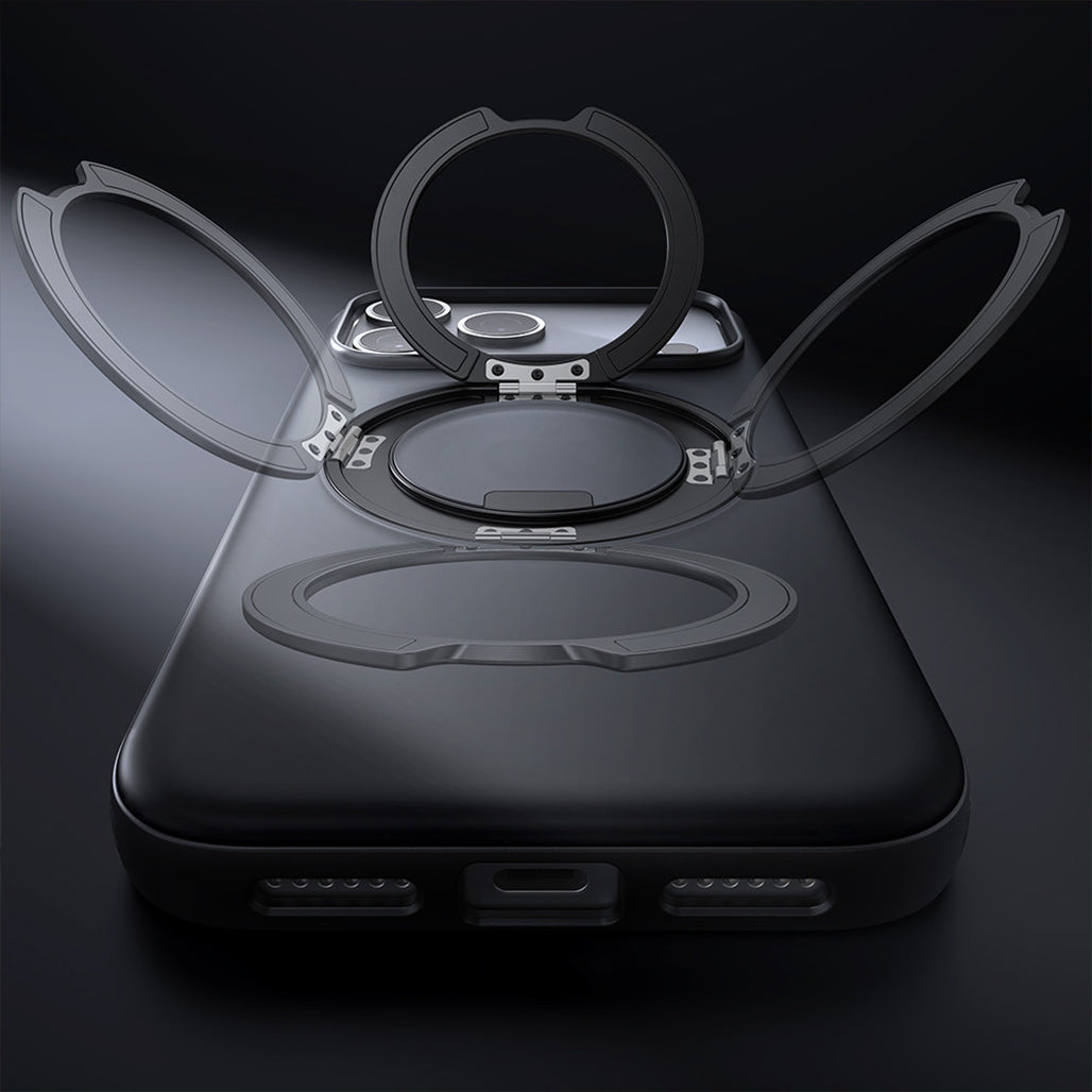 Mcdodo iPhone 17 Series Case with Magnetic 360° Ring Stand and Capture Button