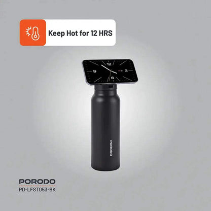 Porodo Lifestyle 1L Magnetic Mount Stainless Steel Water Bottle | LFS134