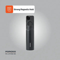 Porodo Lifestyle 1L Magnetic Mount Stainless Steel Water Bottle | LFS134