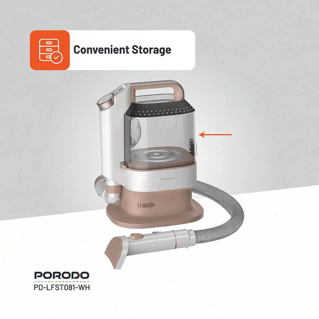 Porodo Lifestyle Pet Grooming Kit Trimmer & Vacuum – White - PD-LFST081-WH