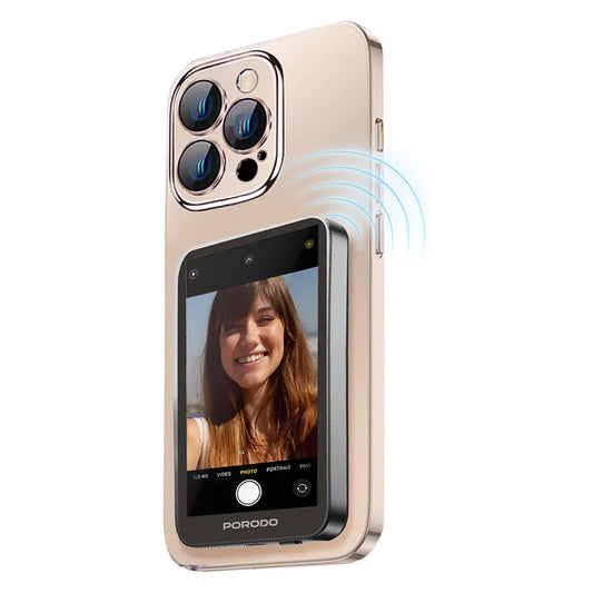 Porodo Lifestyle Selfie Screen Monitor – Magnetic Mirroring Device | 4.02" HD, 180° Rotation