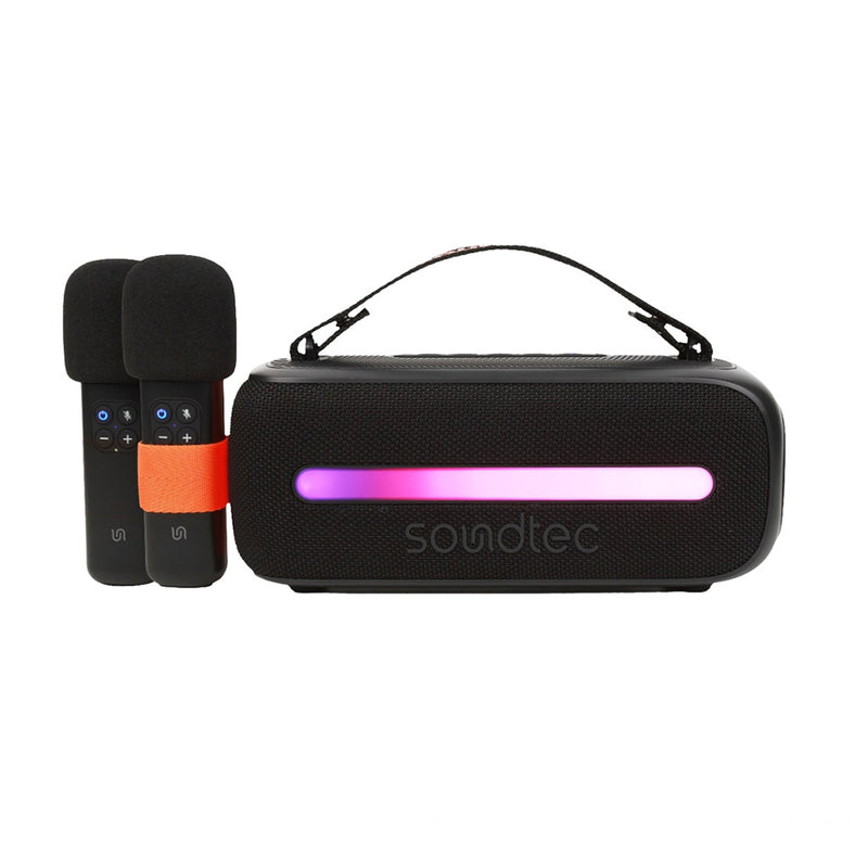 Porodo Soundtec 24W Karaoke Speaker with 2 Wireless Microphone