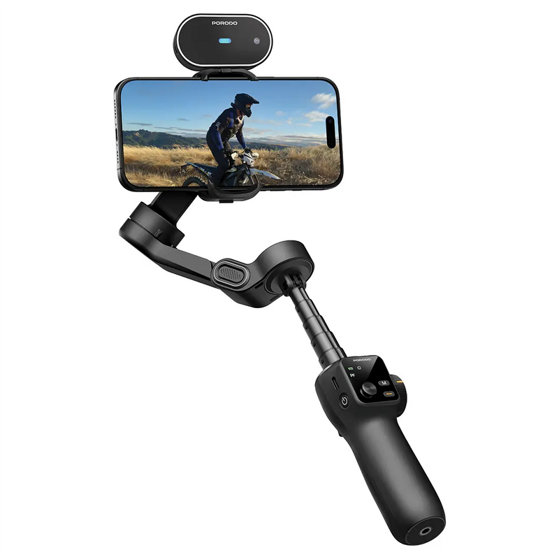 Porodo Velocam 3-Axis Gimbal Stabilizer – PDLFST176BK – Black