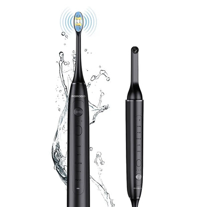 Porodo Lifestyle Smart Sonic Visual Electric Toothbrush – Black - PDLFSTETCBK