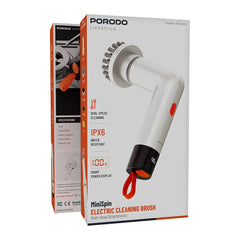Porodo Lifestyle MiniSpin Electric Cleaning Brush – White - PDS3CBWH