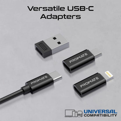 Promate PERK – Compact All-in-One Charging Cable & Travel Kit