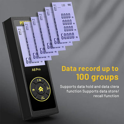 POPOMAN A8 Pro Laser Measure – 60m, Type-C, High Precision