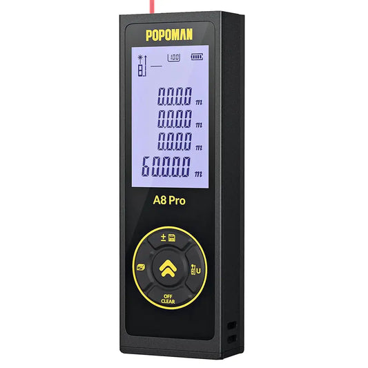 POPOMAN A8 Pro Laser Measure – 60m, Type-C, High Precision