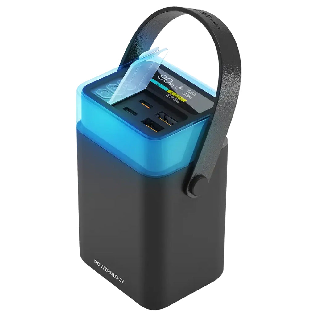 Powerology Halo Beam 40000mAh Power Bank PD 65W – PPBCHA92BK