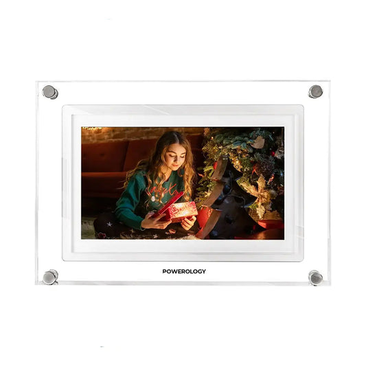 Powerology 7" Smart Frame Digital Photo Display – PSM019WH - White