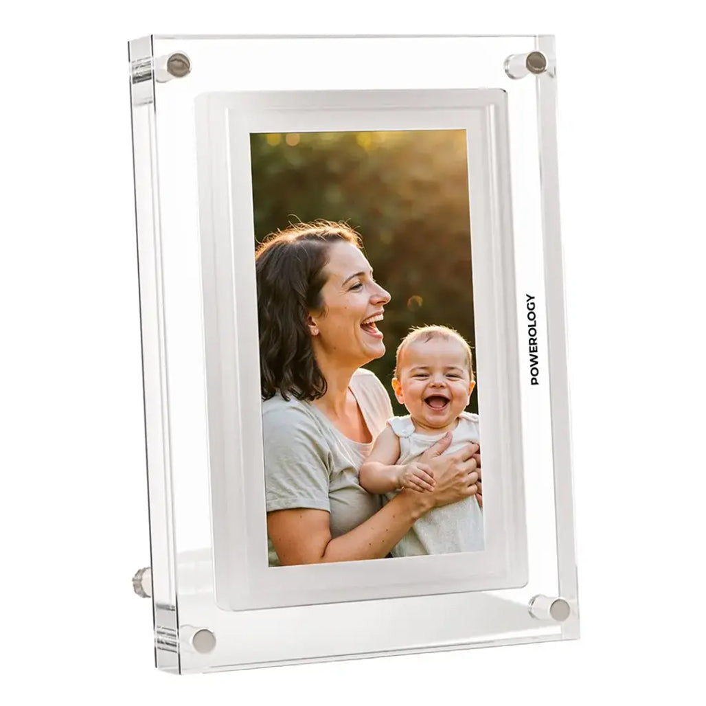 Powerology 7" Smart Frame Digital Photo Display – PSM019WH - White