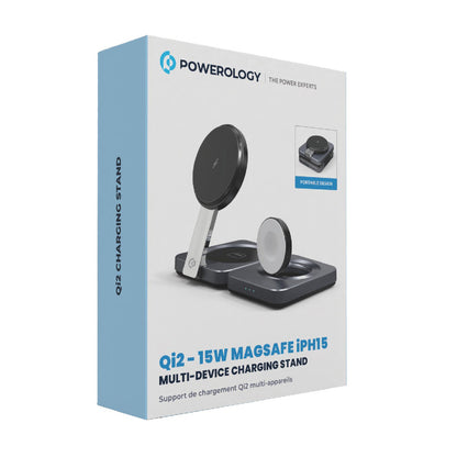 Powerology Qi2-15W MagSafe iPH15 Multi-Device Charging Stand – PWCUQC027