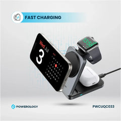 Powerology Qi2 Fast Charging Multi-Device Hub – Black - PWCUQC033