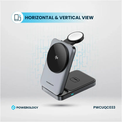 Powerology Qi2 Fast Charging Multi-Device Hub – Black - PWCUQC033