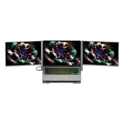 Powerology Portable Dual Screen Monitor – Gray - PWGV1201AGY
