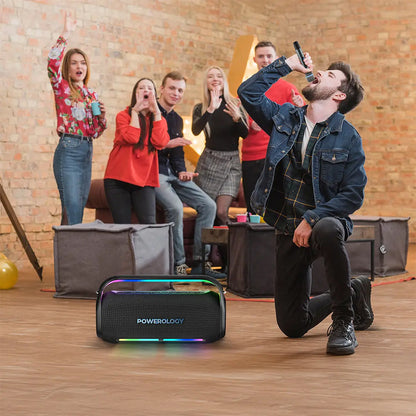 Powerology Deep Bass Party Speaker - Black