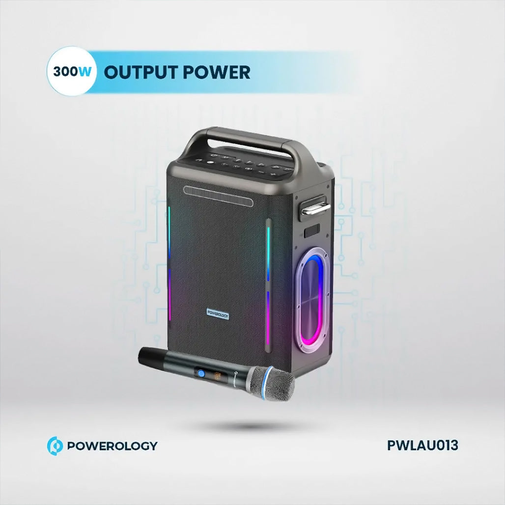 Powerology Karaoke Party Speaker - Silver