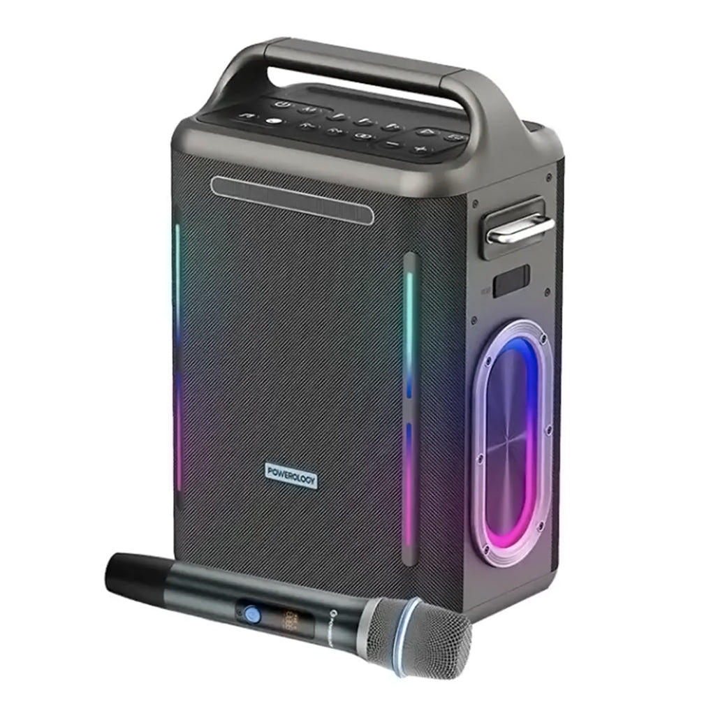Powerology Karaoke Party Speaker - Silver