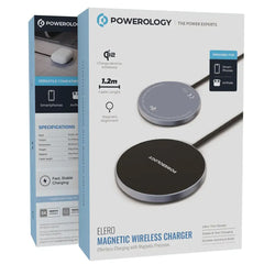 Powerology Elero Qi2 Magnetic Wireless Charger - Gray - PWMWCV28GY
