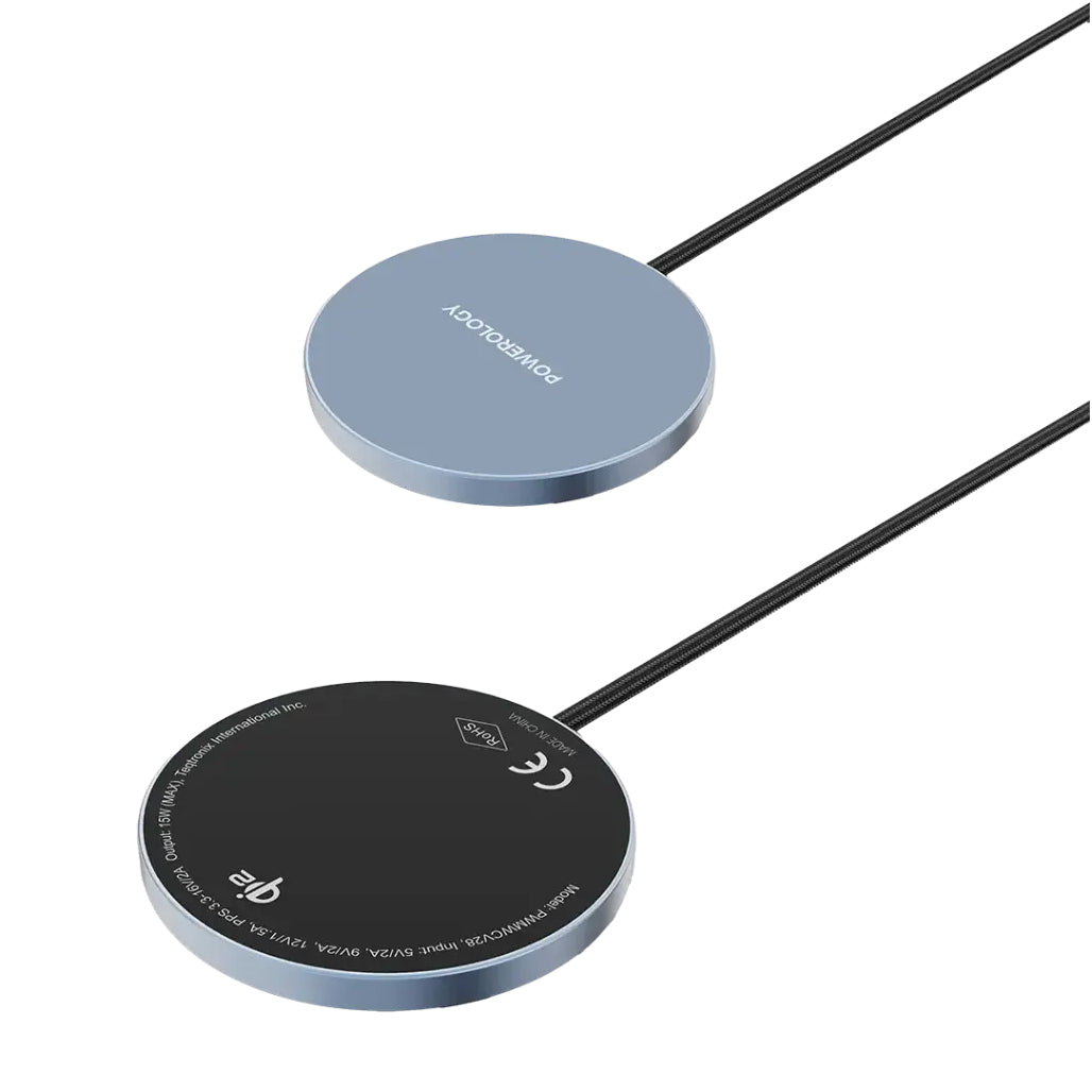 Powerology Elero Qi2 Magnetic Wireless Charger - Gray - PWMWCV28GY