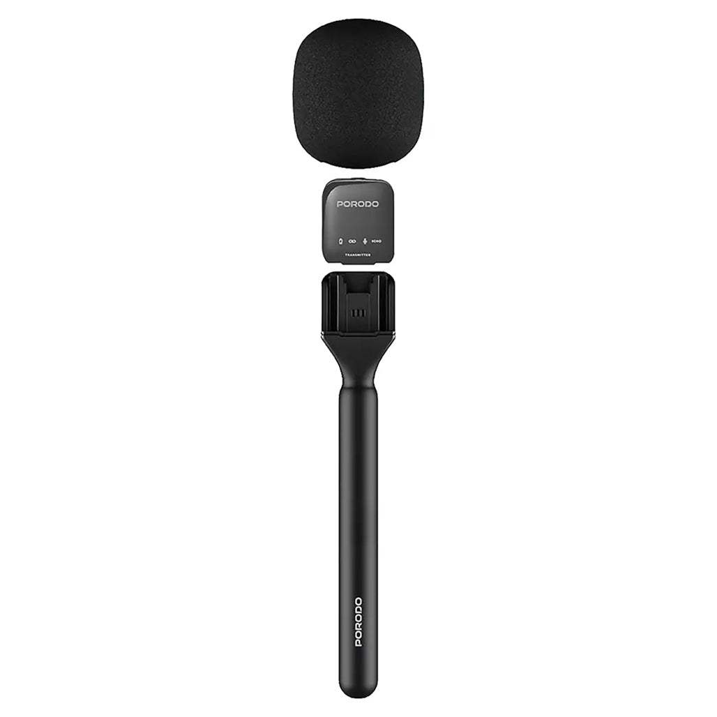 Porodo LFS133 2 in 1 Dual-Device Wireless Lavalier Microphone – 2.4GHz