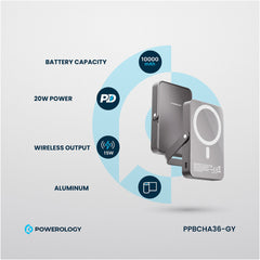 Powerology 10000mAh MagSafe Power Glass Surface | PP036