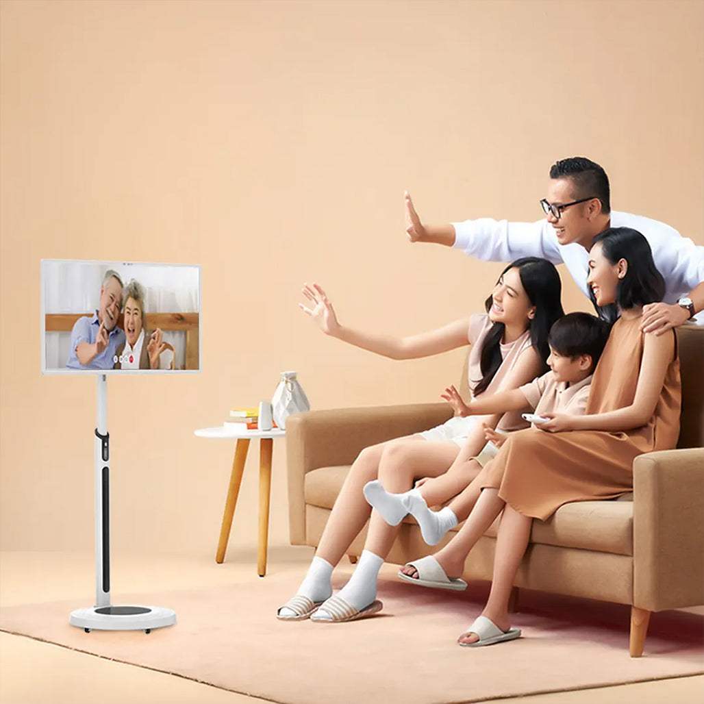 Powerology 32" Movable and Rotatable Android Smart Screen with Camera - White