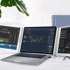 Powerology 14″ Dual‑Screen Portable Monitor – IPS, 1920×1200, USB‑C