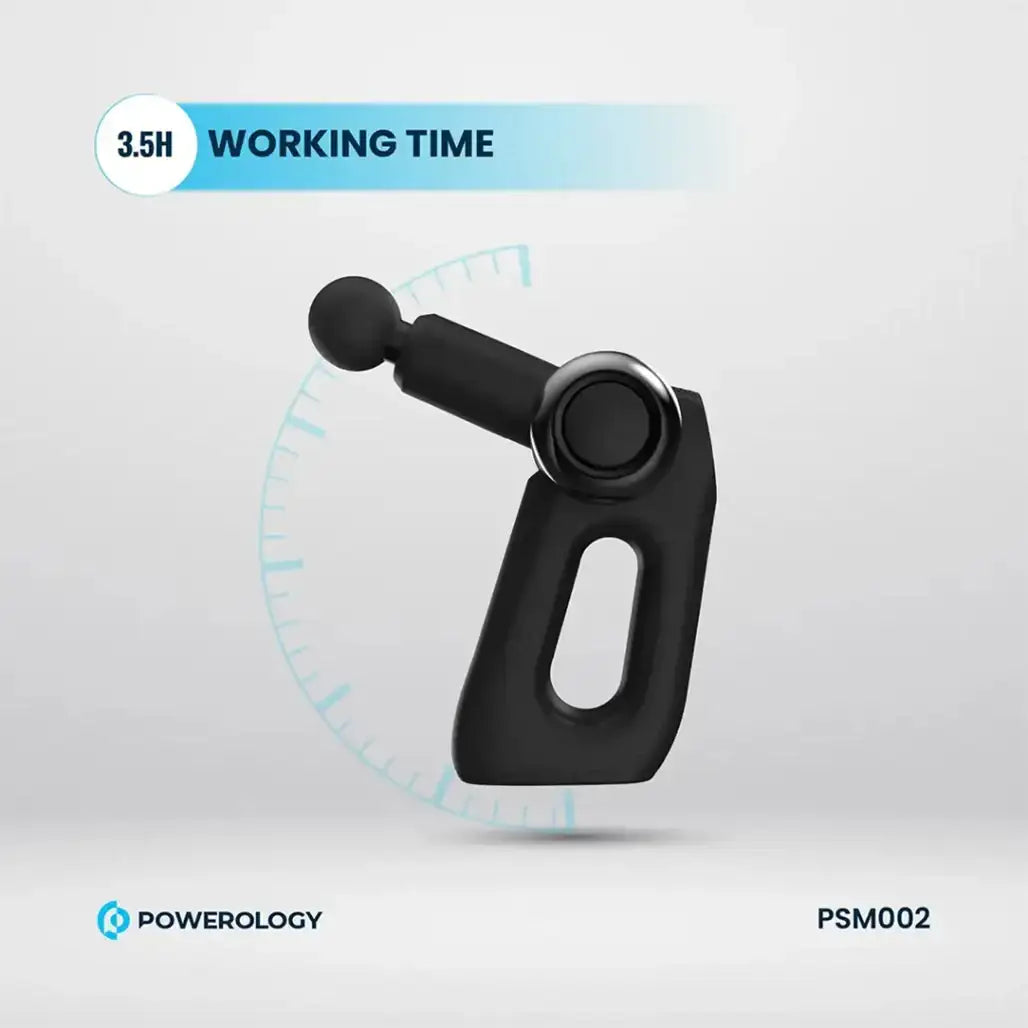 Powerology PSM002 Professional Massage Gun – 5-Speed, 2000 mAh with Bag