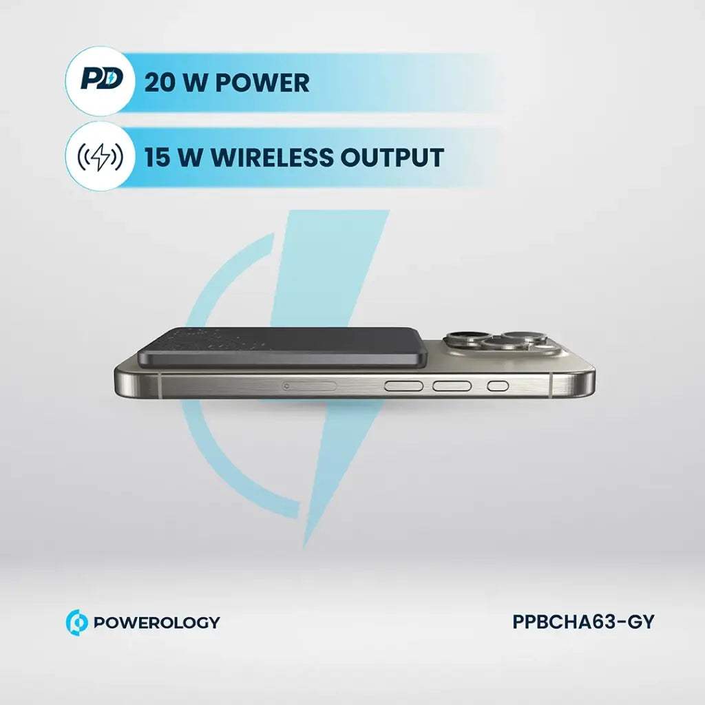 Powerology Ultra-Thin 5000mAh MagSafe Power Bank