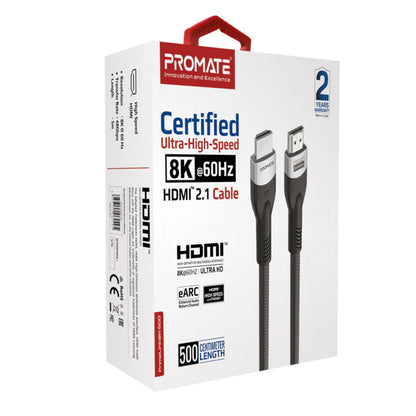 Promate PrimeLink8k-500 - Certified Ultra-High-Speed 8K@60Hz HDMI® Cable