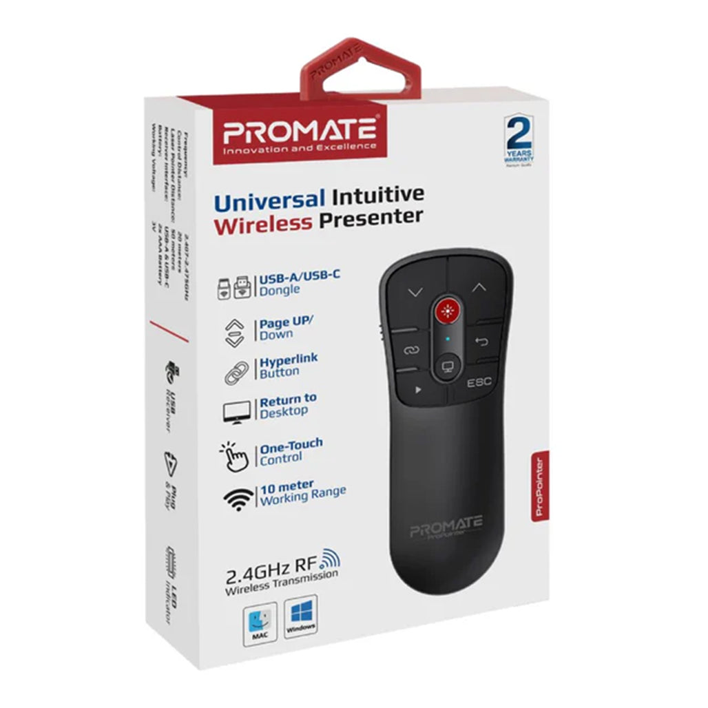 Promate ProPointer - Universal Intuitive Wireless Presenter