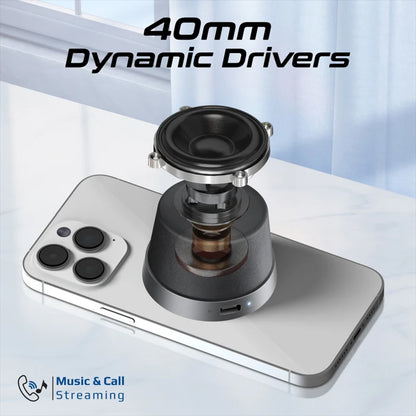 Promate Punch - High-Fidelity Mini Bluetooth Speaker with MagSafe Compatible Base