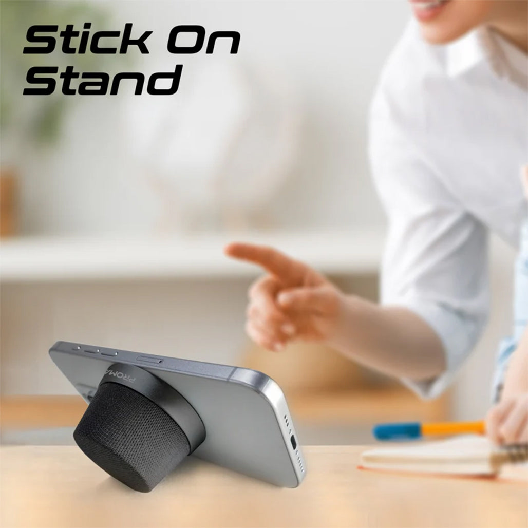 Promate Punch - High-Fidelity Mini Bluetooth Speaker with MagSafe Compatible Base