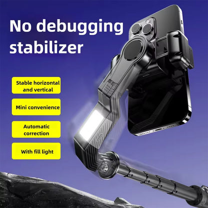 Q31 Single-Axis Stabilizer Selfie Stick Tripod Smart and stable mobile phone holder with Fill Light for Smartphone
