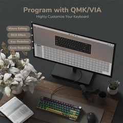 RK ROYAL KLUDGE R65 Mechanical Keyboard – 65% Layout, RGB, Hot-Swappable