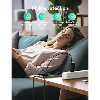 RAVPower 20W Wall Charger with USB-C to USB-C Cable Package - Black - RP-PC1075